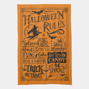 Halloween House1 Rules Customise Kitchen Towels