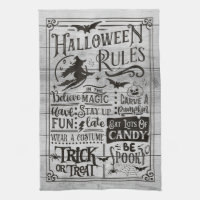 Halloween House1 Rules Kitchen Towels