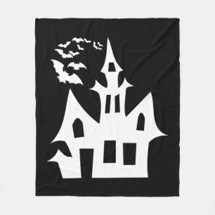 halloween house   fleece blanket