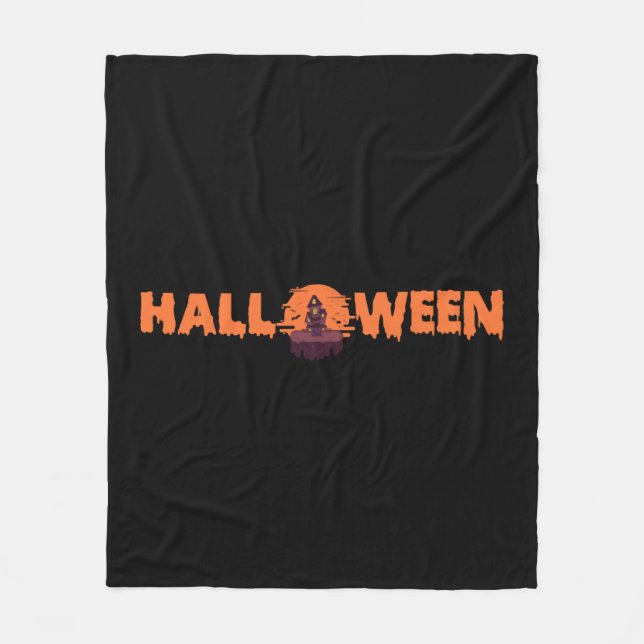 Halloween House    Fleece Blanket (Front)
