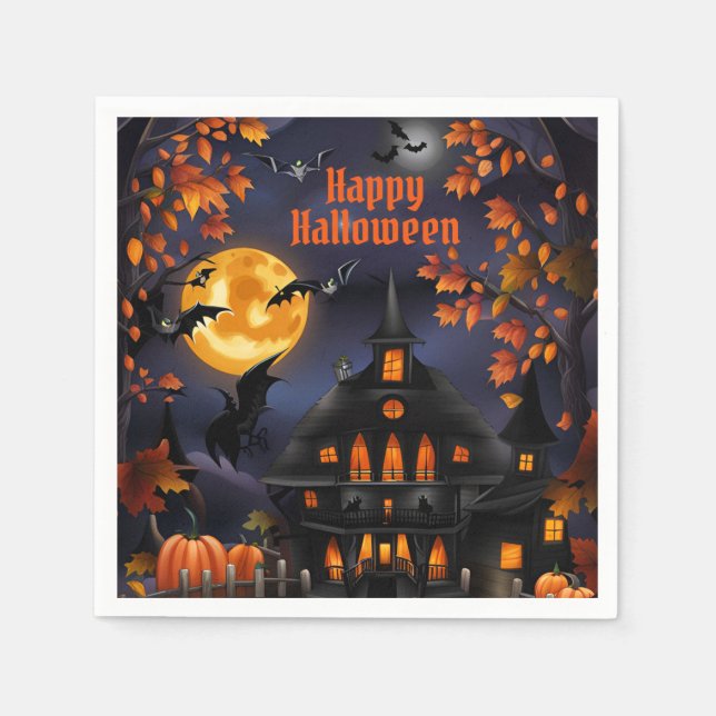 Halloween House Napkin (Front)