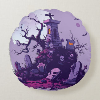 HALLOWEEN HOUSE ROUND CUSHION