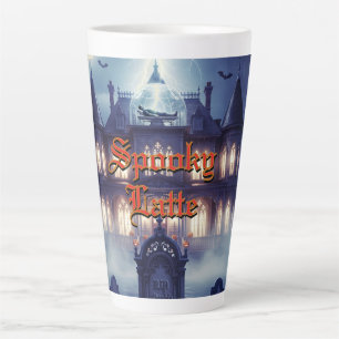 Halloween House With Frankie, Dark Blue Latte Mug