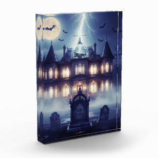 Halloween House With Frankie, Dark Blue Photo Block