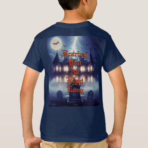Halloween House With Frankie, Dark Blue T-Shirt