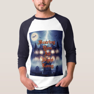 Halloween House With Frankie, Dark Blue T-Shirt