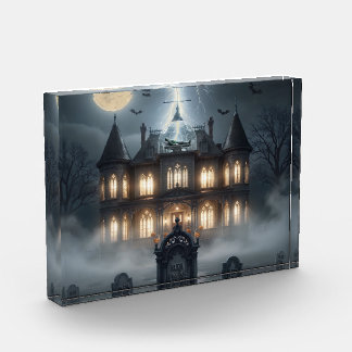 Halloween House With Frankie, Dark Grey Photo Block