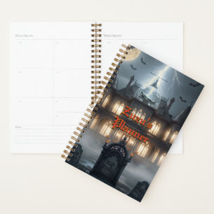 Halloween House With Frankie, Dark Grey Planner