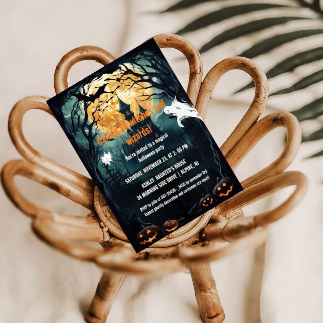 Halloween Housewarming Witche and Wizard Gathering Invitation (Creator Uploaded)