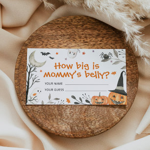 Halloween How Big Is Mummy's Belly Shower Game Enclosure Card