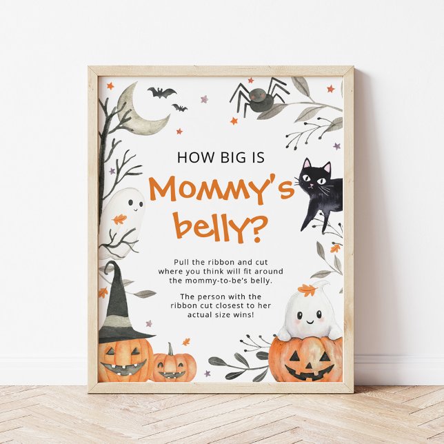 Halloween How Big Is Mummy's Belly Shower Game Poster (Creator Uploaded)
