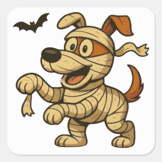 Halloween Howler Square Sticker