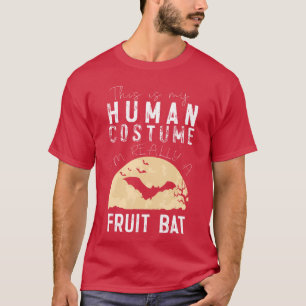 Halloween Human Costume Fruit Bat Creepy Horror fr T-Shirt