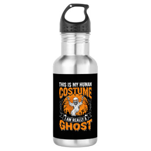 Halloween Human Costume Ghost Skeleton Graphic 532 Ml Water Bottle