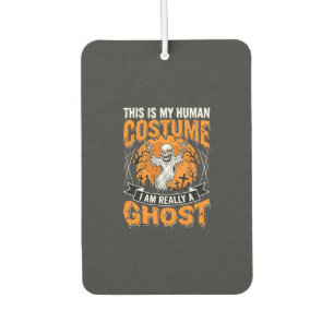 Halloween Human Costume Ghost Skeleton Graphic Car Air Freshener