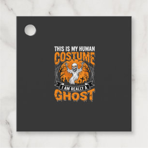 Halloween Human Costume Ghost Skeleton Graphic Favour Tags