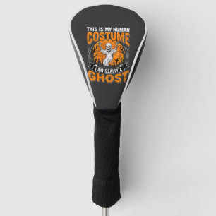 Halloween Human Costume Ghost Skeleton Graphic Golf Head Cover