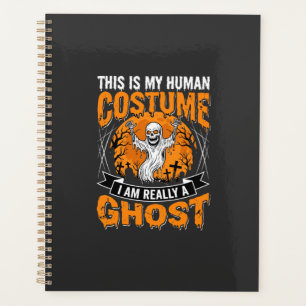 Halloween Human Costume Ghost Skeleton Graphic Planner