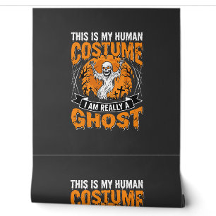 Halloween Human Costume Ghost Skeleton Graphic Wallpaper