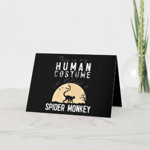 Halloween Human Spider Monkey Creepy Horror Card