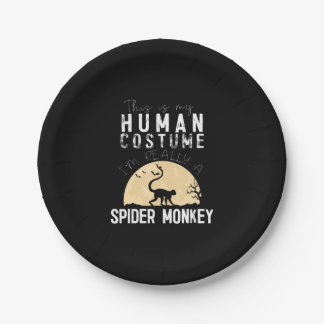 Halloween Human Spider Monkey Creepy Horror Paper Plate