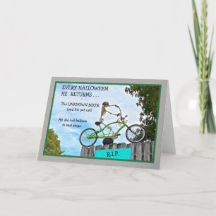 "HALLOWEEN HUMOR/THE UNKNOWN BIKER" CARD