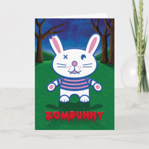 Halloween Humour, Cute Zombie Bunny Rabbit Card