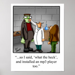 Halloween Humour Frankenstein Poster