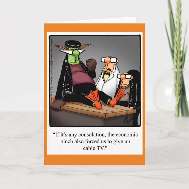 Halloween Humour Greeting Card (Front)