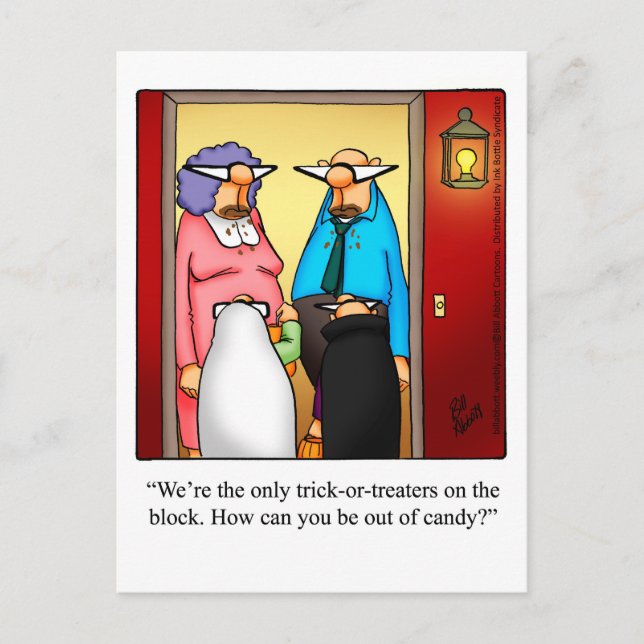 Halloween Humour Postcard  (Front)
