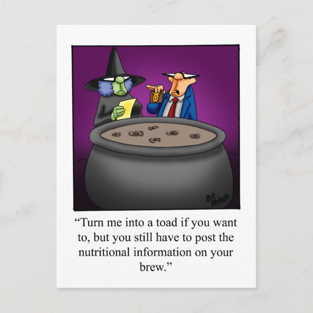 Halloween Humour Postcard  (Front)