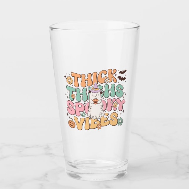 Halloween Humour Spooky Glass (Front)