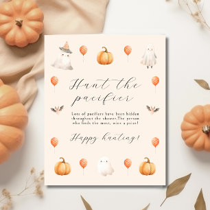 Halloween Hunt the Pacifier Baby Shower Games Flyer
