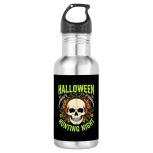 Halloween Hunting Night Skull Scythe Vector Design 532 Ml Water Bottle