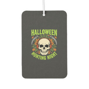 Halloween Hunting Night Skull Scythe Vector Design Car Air Freshener