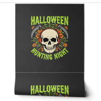 Halloween Hunting Night Skull Scythe Vector Design