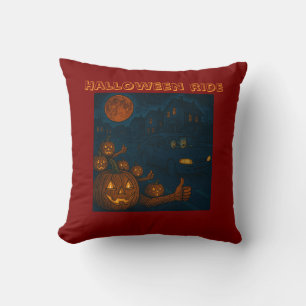 Halloween hunting pumpkins cushion