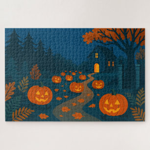 Halloween hunting pumpkins jigsaw puzzle