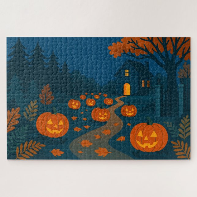 Halloween hunting pumpkins jigsaw puzzle (Horizontal)