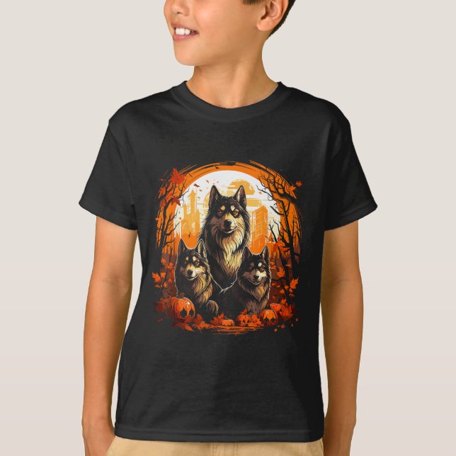 Halloween husky  T-Shirt (Front)
