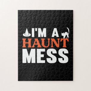 Halloween I Am A Haunt Mess Birthday Jigsaw Puzzle