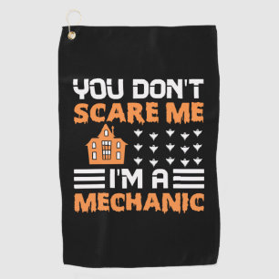 Halloween I Am A Mechanic Birthday Golf Towel