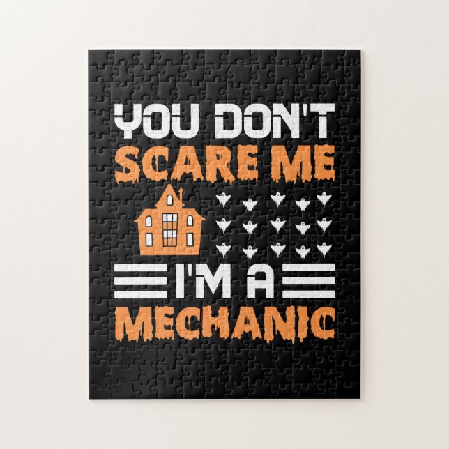 Halloween I Am A Mechanic Birthday Jigsaw Puzzle (Vertical)