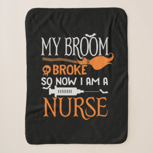 Halloween I Am A Nurse Birthday Sherpa Blanket