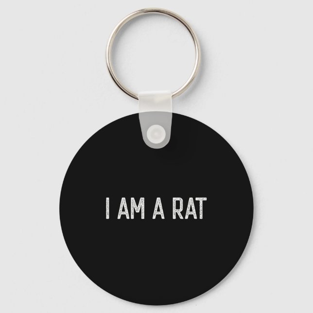 Halloween I Am A Rat Funny Rats Lover I Heart Rat  Key Ring (Front)