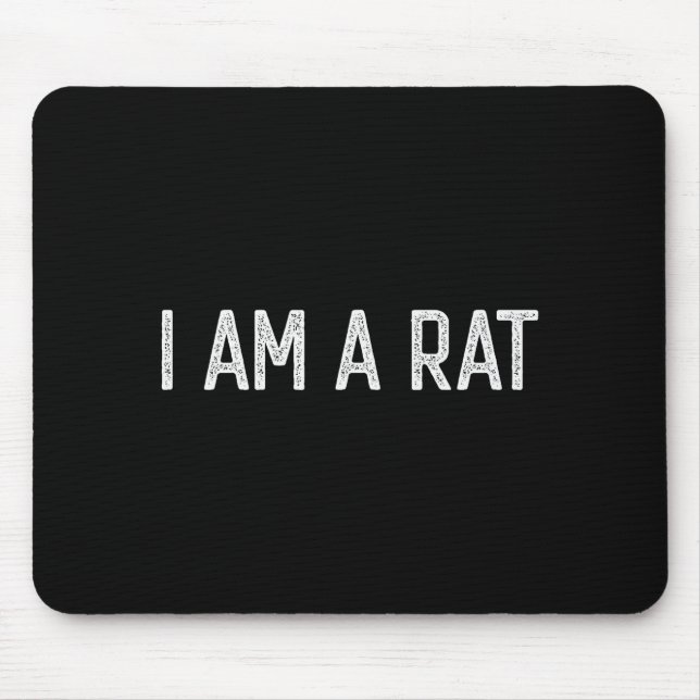 Halloween I Am A Rat Funny Rats Lover I Heart Rat  Mouse Mat (Front)