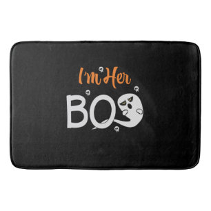 Halloween I Am Her Boos Birthday Bath Mat