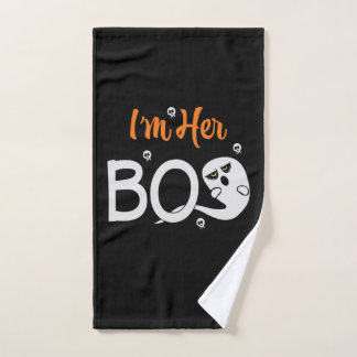 Halloween I Am Her Boos Birthday Hand Towel