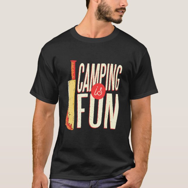 Halloween I Camping Knife Camper Killer Scary Cool T-Shirt (Front)