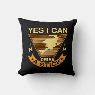 Halloween I Can Drive A Stick Birthday Cushion